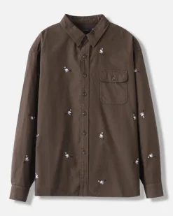 All Over Embroidered Pigeon Shirt