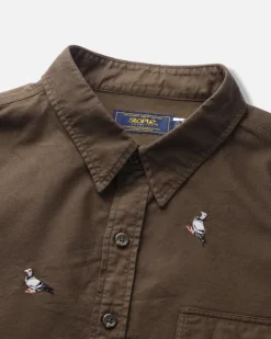 All Over Embroidered Pigeon Shirt