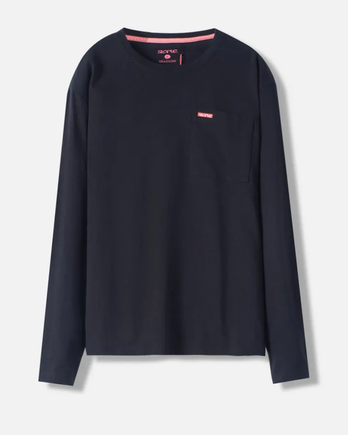 L/S Bar Logo Pkt Tee