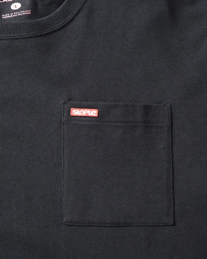 L/S Bar Logo Pkt Tee