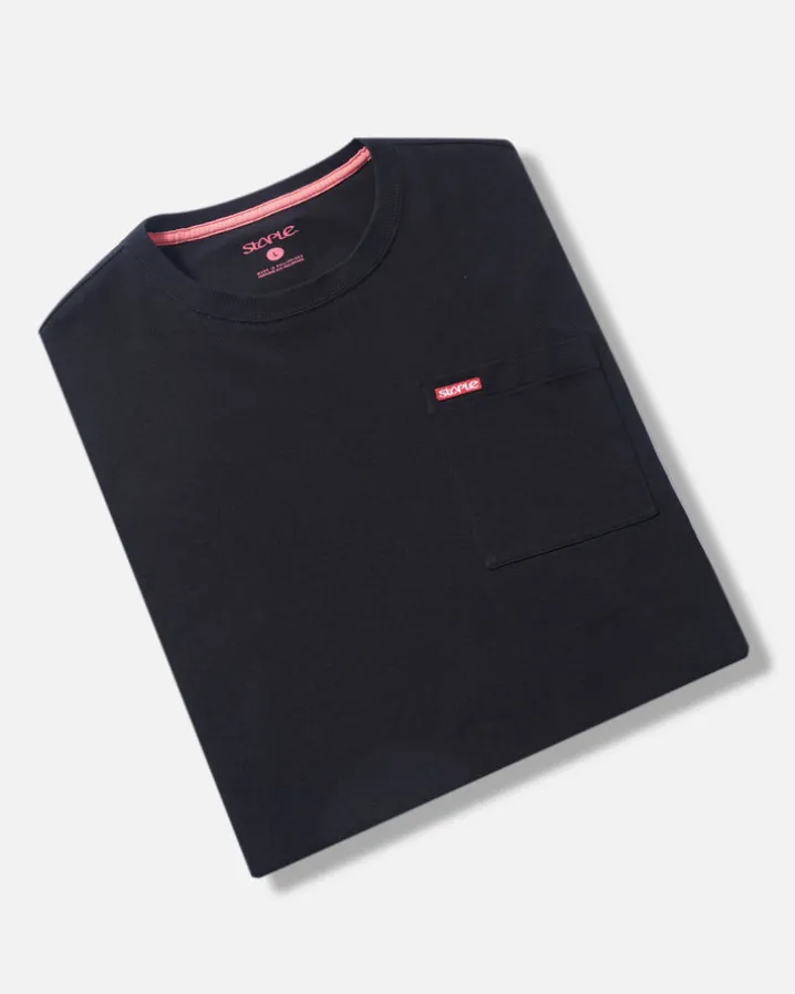 L/S Bar Logo Pkt Tee