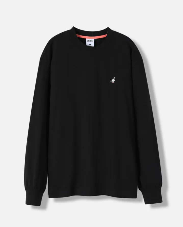 L/S Emb Pigeon Tee