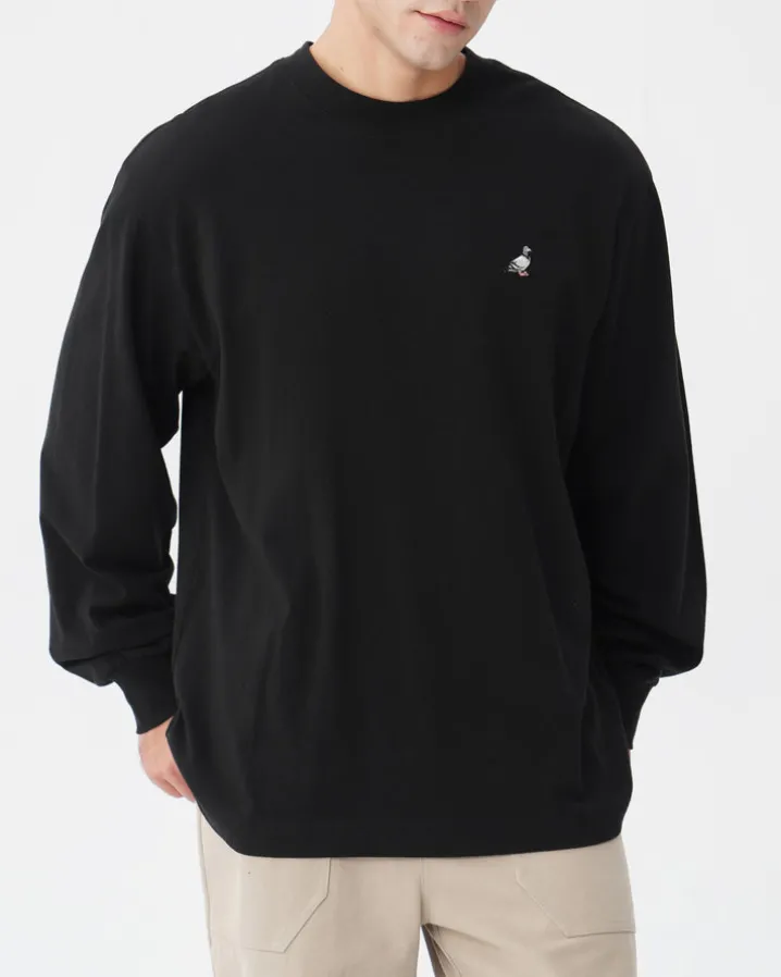 L/S Emb Pigeon Tee