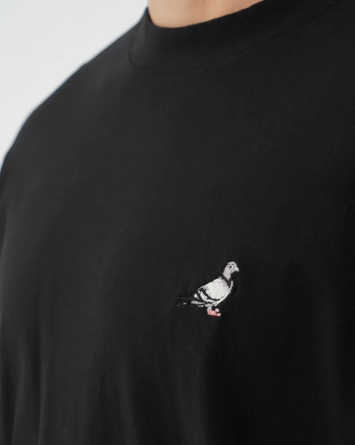 L/S Emb Pigeon Tee