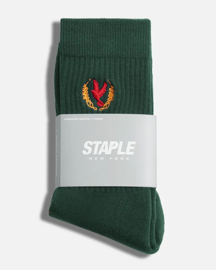 Pigeon Wreath Socks
